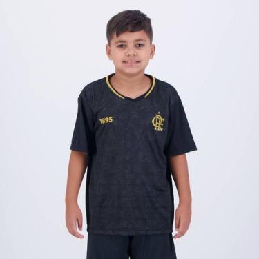 Imagem de Camisa Flamengo Brook Infantil Preta - Braziline, 4 ANOS