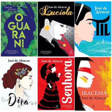 Imagem de Kit 6 Livros Clássicos Literatura Brasileira José de Alencar Texto Int