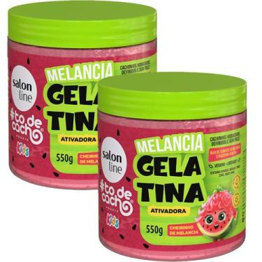 Imagem de Kit Gelatina Salon Line Todecacho Melancia Kids 550g - 2 Unidades
