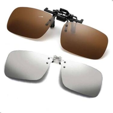 Imagem de Kit 2 Clip On Polarizado Para Sobrepor Visão Noturna Proteção Reflexo 