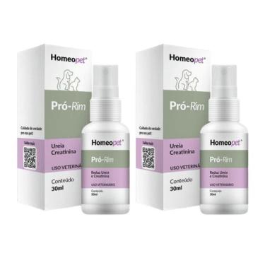 Imagem de Kit 2 Pró Rim Cães Gatos Problemas Renais Homeopet 30ml - Real H