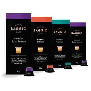 Imagem de Café Baggio Gourmet Para Nespresso, 4 Caixas, 40 Cápsulas - Baggio Caf