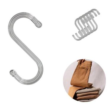 Imagem de Cabide Acrílico Em S Gancho Para Calças Jeans - 12 Unidades - Plastibr