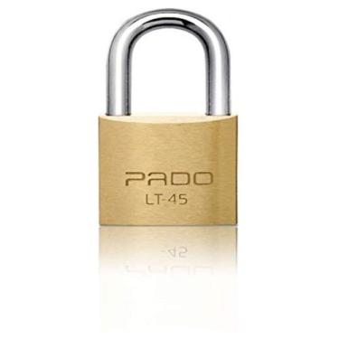 Imagem de Cadeado com Chave Latão 45mm Dourado Pado, Dourado 