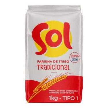 Imagem de Farinha De Trigo Tipo 1 Tradicional Sol Pacote 1kg