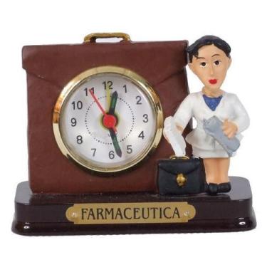 Imagem de Boneco Profissional Farmacêutica Miniatura Com Relógio 8Cm - Meerchi