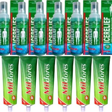 Imagem de Revenda Atacado 6 Spray Para Massagem Icerelief + 6 Pomada Massageador