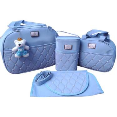 Imagem de Kit Bolsa Mala Maternidade Modelo Perola Envio Imediato 4 peças - Bols