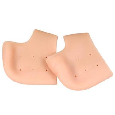Imagem de 1 par palmilha silicone ortopédica esporão calcanheira - SWG, BEGE