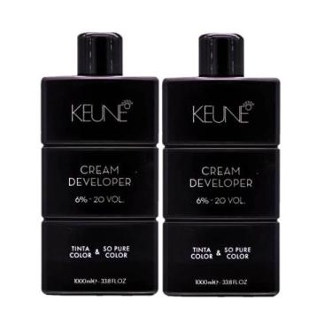 Imagem de Kit Keune Tinta Color & So Pure Color 6% - 20 VOL  Oxidante Cremoso 1L