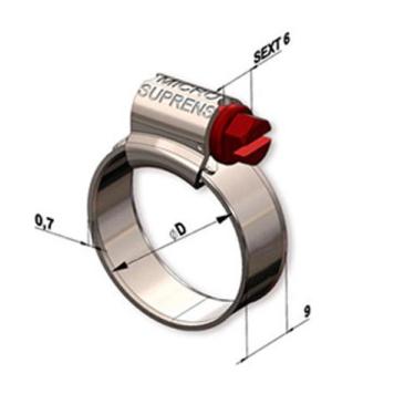 Imagem de Abraçadeira Micro fabricada totalmente em aço Carbono - código GRA006 
