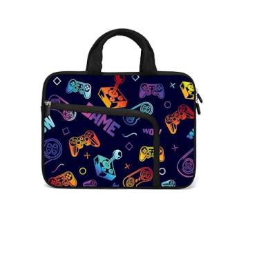 Imagem de HAPLIVES Capa para laptop de 11,6 polegadas, 12,2 polegadas, capa para Chromebook Ultrabook, capa para notebook, bolsa mensageiro para PC, capa para tablet, capa de neoprene para homens e mulheres,