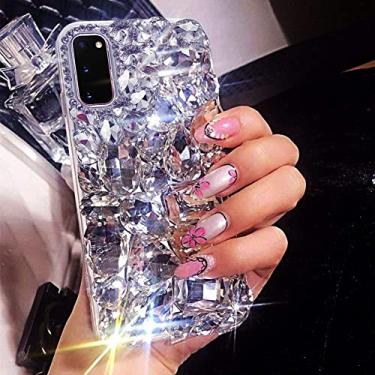 Imagem de Bonitec Capa para Samsung Galaxy A14 5G Bling Sparkle 3D Glitter Capa para Mulheres Meninas Luxo Cristal Strass Diamante Amortecedor Pedras Claras Linda Capa Protetora Feminina para Galaxy A14 5G 6,6