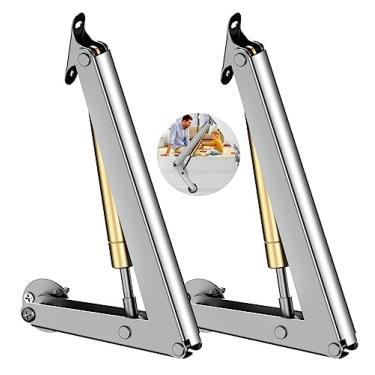 Imagem de SKMYL Tampa macia fechada, dobradiça de suporte de tampa, mola pneumática a gás, dobradiças de armário resistentes, dobradiças de fechamento macio para caixa de brinquedos, dobradiça de suporte de