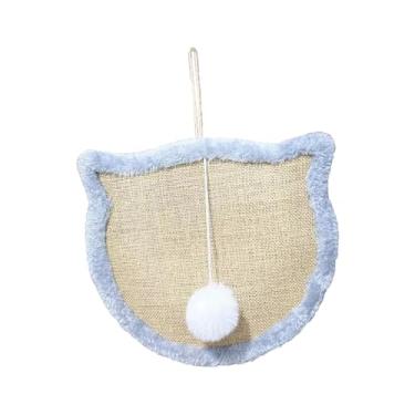 Imagem de ＫＬＫＣＭＳ Porta gato coçar esteira exercício resistente ao desgaste brinquedo para animais de estimação proteger móveis tapete gato scratcher almofada gatinho, Cabeça de gato