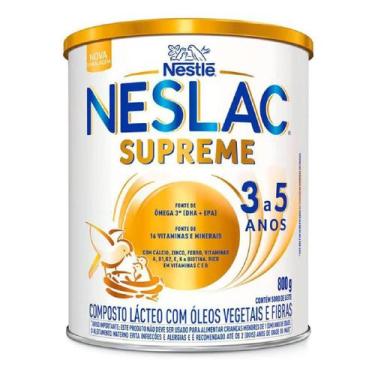 Imagem de Composto Lacteo Neslac Supreme 3 a 5 anos 800g, 800g, Sem sabor
