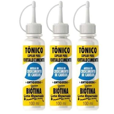 Imagem de Kit Antiqueda Tonico Fortalecimento Capilar Gota Dourada 100ml 3 Unida