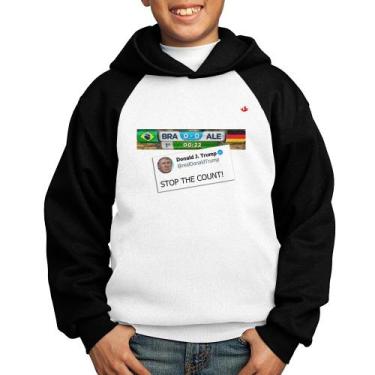 Imagem de Moletom Infantil Stop the Count 7x1 - Foca na Moda, Branco, Preto, 14