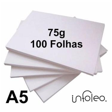 Imagem de Papel Offset A5 75g Branco - 100 Folhas - Chambril