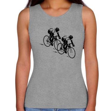 Imagem de Regata Feminina Race Bike - Foca na Moda, Cinza, GGG