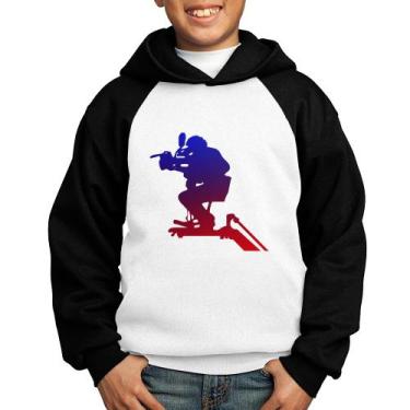Imagem de Moletom Infantil Cinegrafista - Foca na Moda, Branco, Preto, 2