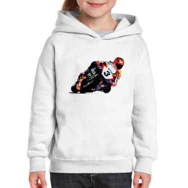 Imagem de Moletom Infantil Motorcycle Racing - Foca na Moda, Branco, 14
