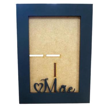 Imagem de Lembrancinha Dia das Mães Porta Retrato Foto 10x15cm Preto - Artpical