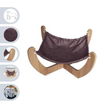 Imagem de Cama Para Cachorro e Gato Pet MDF Espreguiçadeira Modelo X - Amadeirad