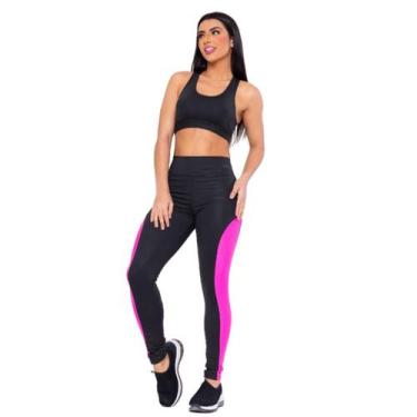 Imagem de Legging Recorte Gringas Model Fitness, Preto, G