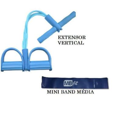 Imagem de Elástico De Tensão Com Apoio Para Os Pés + Mini Band Media - Mb Fit