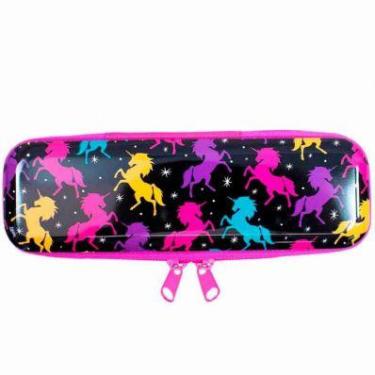 Imagem de Estojo Metal Preto Unicórnios 6x3.5x19cm - Taimes