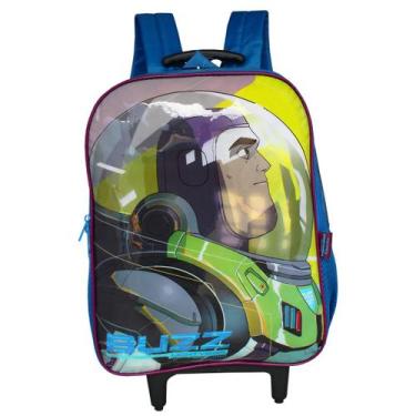 Imagem de Mochila Escolar Rodinha Buzz Lightyear Toy Story Luxcel Azul, Mochila 