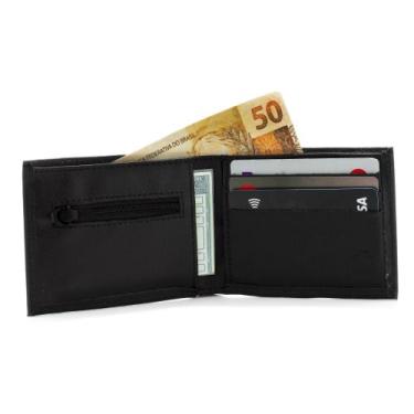 Imagem de Carteira Masculina Simples Com Zíper Em Couro Envio Imediato - Use You