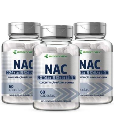 Imagem de 3x Nac 600mg 180cáp (Kit 6 Meses de Uso) Ecomev