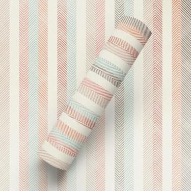 Imagem de Papel de Parede Adesivo Tema Linho Efeito Listras - BAZAR DOS QUADROS,