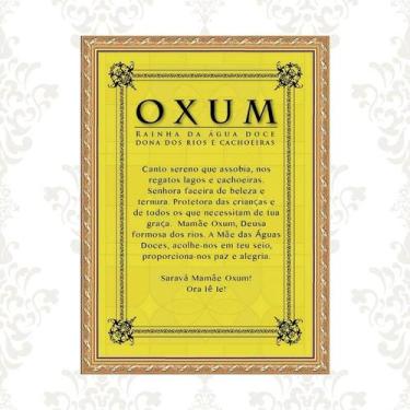 Imagem de Quadro Moldura Dourada Oração Oxum 45x34cm - Quadros On-line, com acet