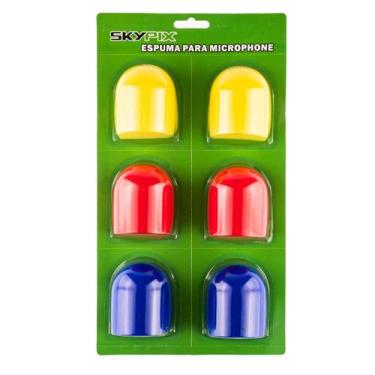 Imagem de Kit 6 Espumas Para Microfone (Coloridas) SK-SP02 - SKYPIX