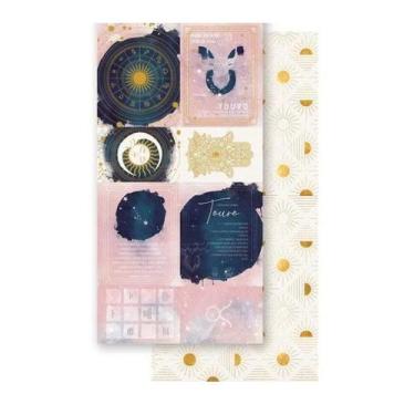 Imagem de Papel Scrapbook Signo Touro Sdh-002 15x29,5cm Litoarte