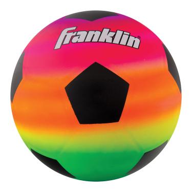 Imagem de Franklin Sports Bola de futebol infantil – Bola de futebol vibratória colorida arco-íris – bola de futebol de plástico para parque infantil + crianças – 21,5 cm