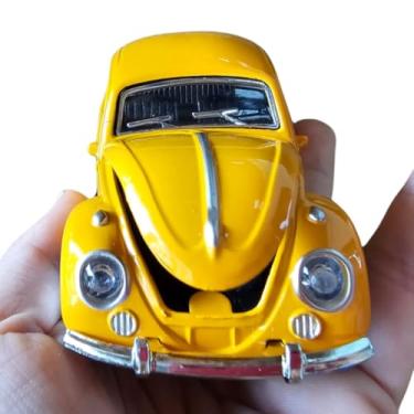 Imagem de Carrinho Miniatura Colecionável Brinquedo Volk Fusc quinha Carrinho Metal À fricção Abre Porta (Amarelo)