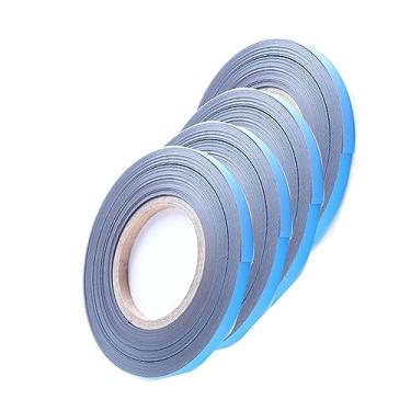 Imagem de Fita magnética azul para quadro branco, rolo de fita magnética decorativa fina para quadro de linha, fita de ímãs coloridos de 1 mm, 0,39 polegadas de largura, 10 metros, 10 m cada rolo