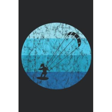 Imagem de Kitesurfing Retro Vintage Ocean Kitesurfer Kiteboard Meme: Lined Journal Notebook To Do Schedule, Medium 6x9 Inches, 100 Pages, Printed Cover