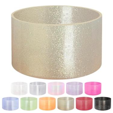 Imagem de YWDOUJI Bota transparente de silicone brilhante Jelly Luster para Stanley 567.0-1,134.0 g, compatível com Hydro Flask ou outro copo de garrafa de água, 7,2-7,6 cm capa inferior antiderrapante