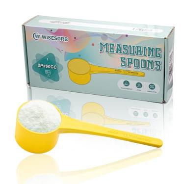 Imagem de Wisesorb 2 colheres de 60 CC, colher de medição de pó com secagem, colher de leite em pó, colher de proteína em pó