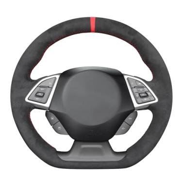 Imagem de MEWANT Capa de volante costurada à mão para Chevrolet Camaro 2017-2022