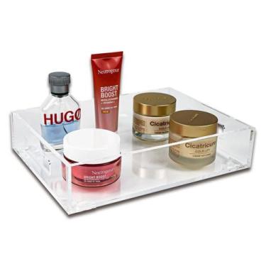 Imagem de Bandeja Em Acrílico Média 25 X 19 X 5,5 Cm Com Alças 5mm - CENTAURI AC