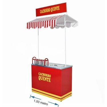 Imagem de Barraca de cachorro quente com a mesa em aço inox Mod 3002