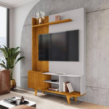 Imagem de Estante para TV Até 55 Polegadas Corumbau 1 Porta Naturallle/Off White - Móveis Bechara