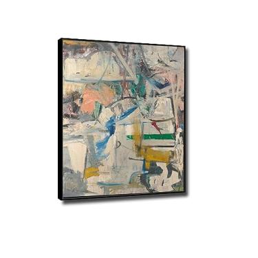 Imagem de Quadro abstrato reprodução de pintura a óleo - easter monday por Willem de Kooning Print-Famous Paintings Fine Art Poster - pronto para pendurar quadro de arte de parede em tela para decoração de casa