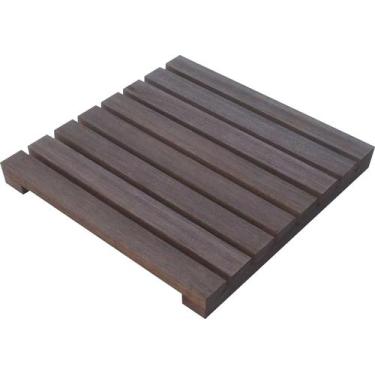 Imagem de Deck De Madeira Modular 40x40 cm Neonx Com Pintura, Osmocolor Ipê Semi